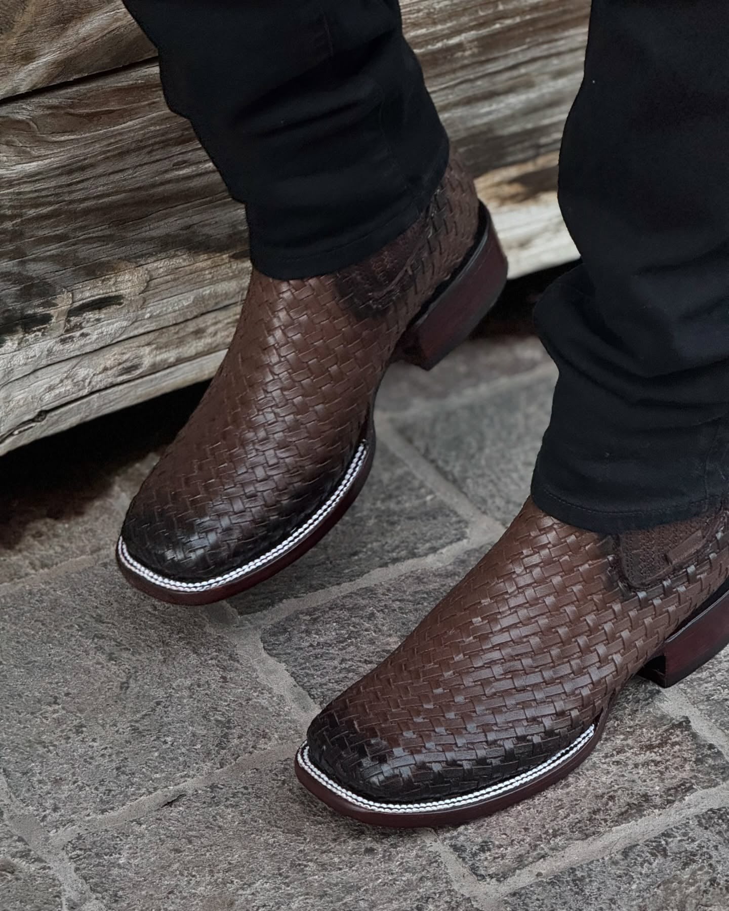New Men's Chocolate Petatillo Ankle Boots