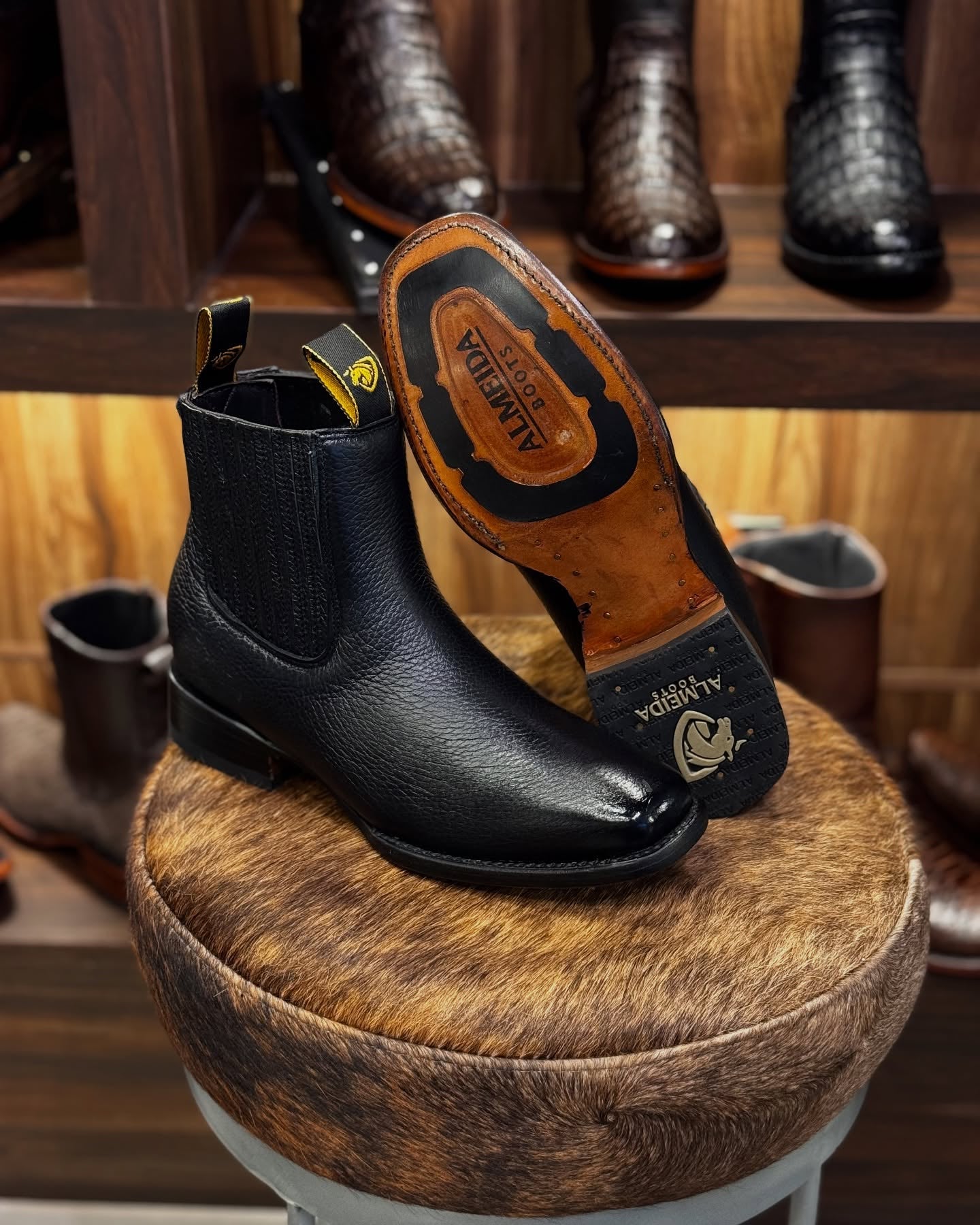 Original Deerskin Cowboy Boots