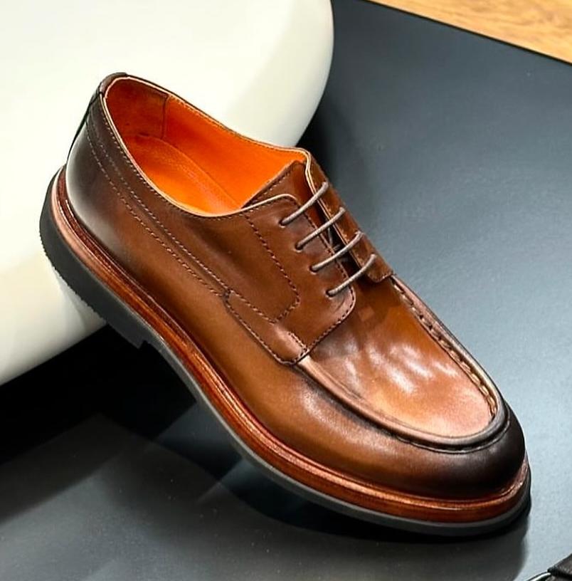 Antique Leather Lace-up Men's Shoes