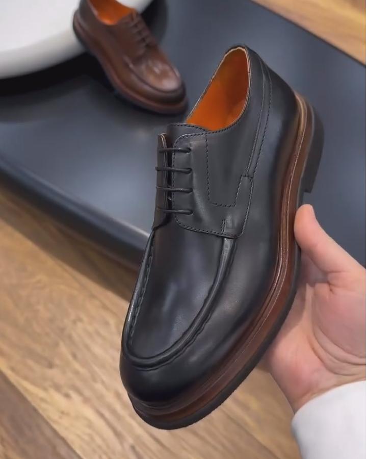 Antique Leather Lace-up Men's Shoes
