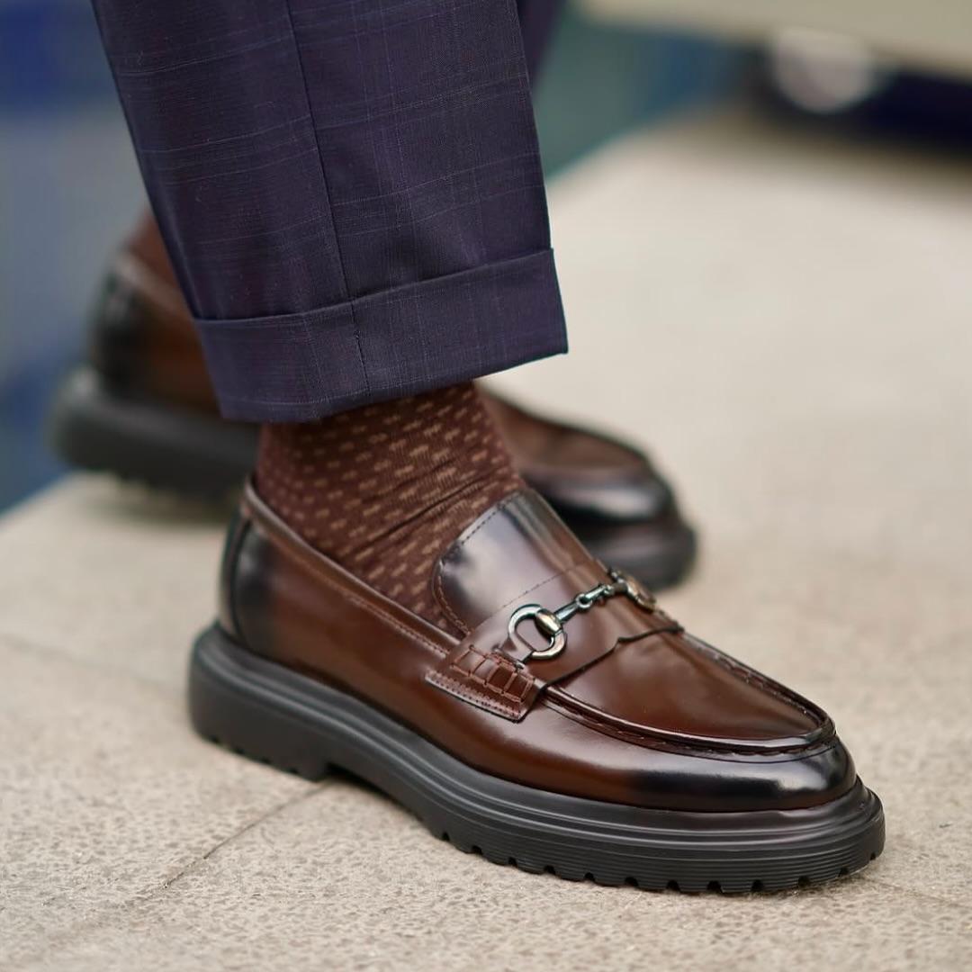 Men's Handmade Thick-soled Loafers