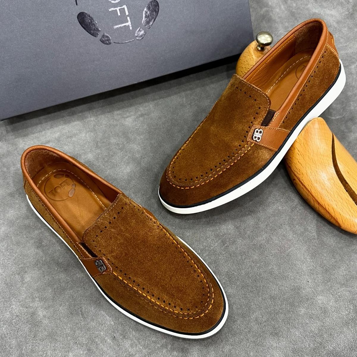 Suede Loafers With Lightweight Outsole