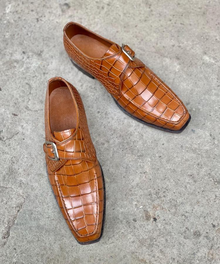 Alligator Single Genuine Leather Monks