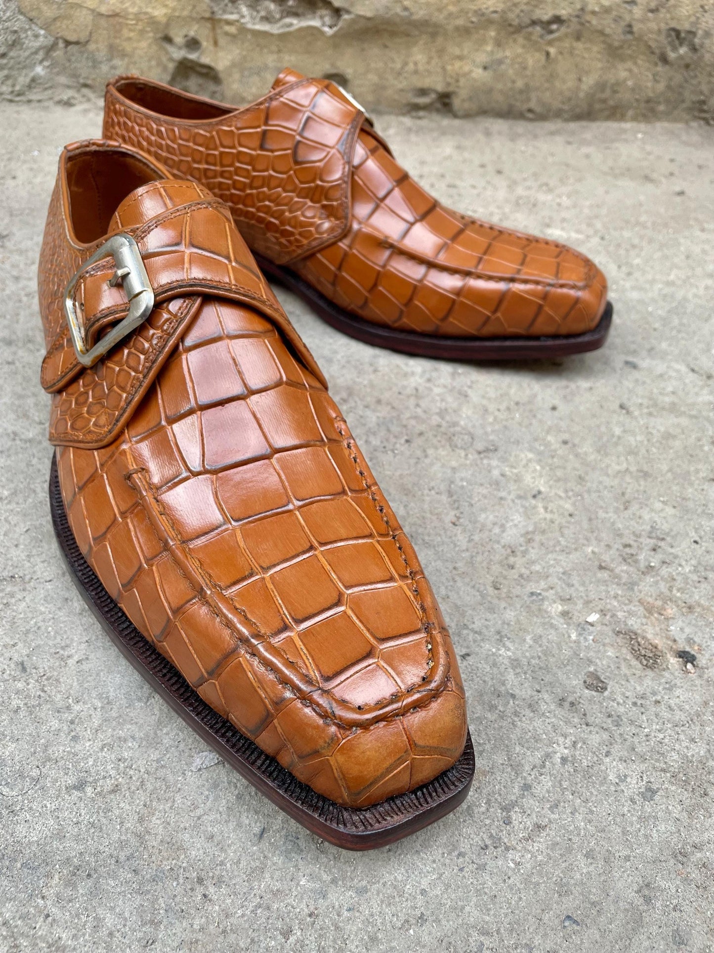 Alligator Single Genuine Leather Monks
