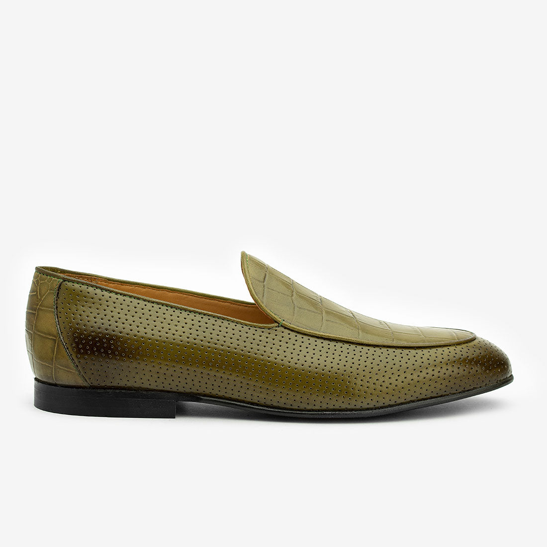 💥Last Day💥Perforated Loafers With Croco Detail