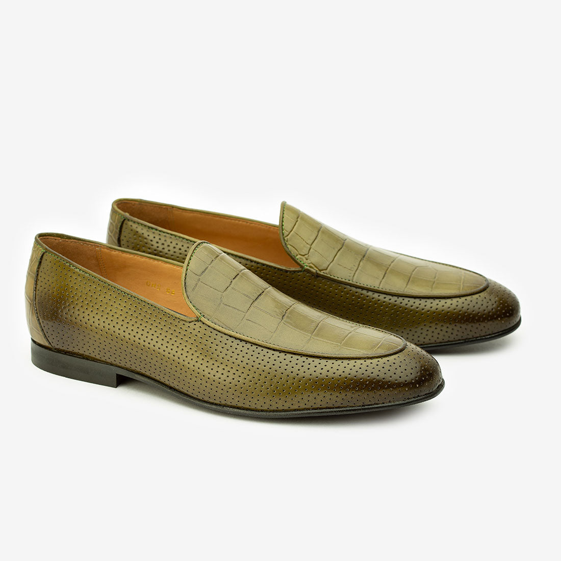 💥Last Day💥Perforated Loafers With Croco Detail