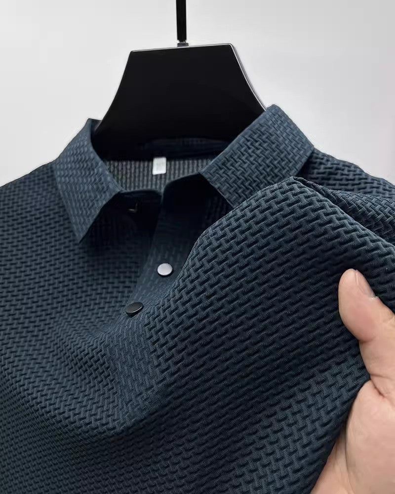 Business Solid Color Ice Silk Polo Shirt