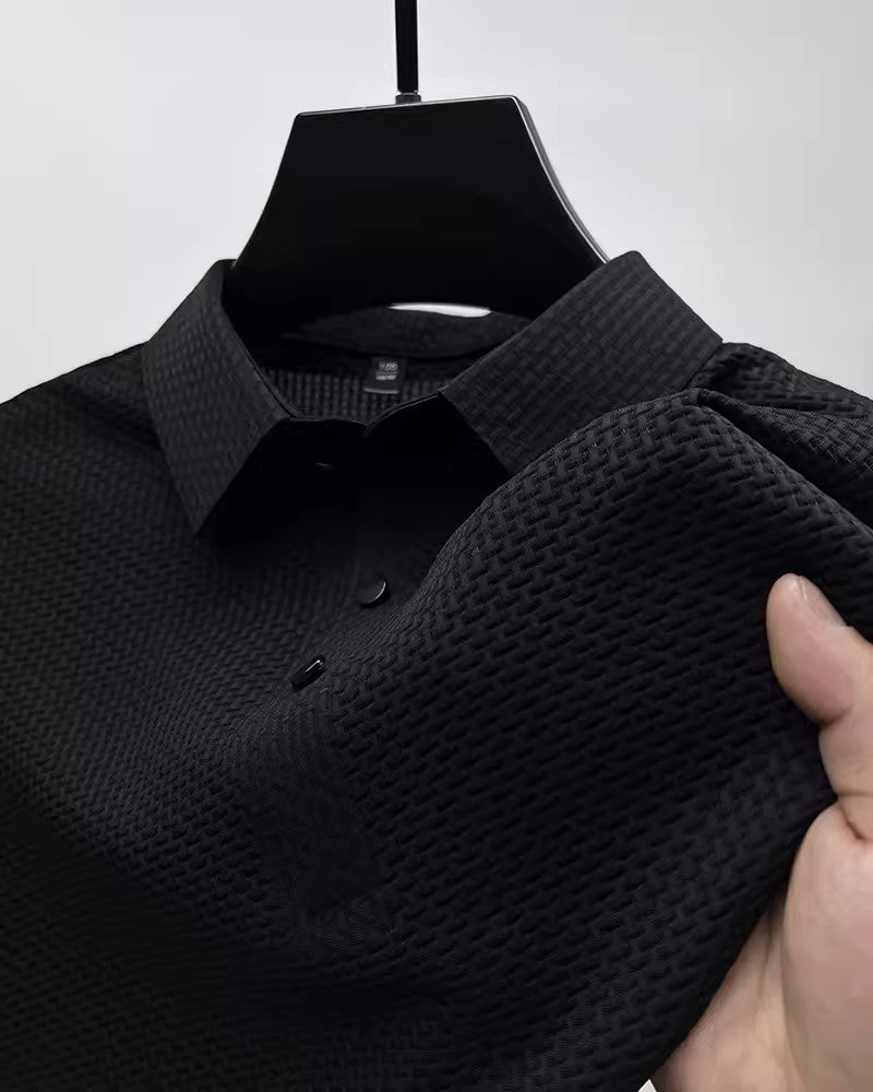 Business Solid Color Ice Silk Polo Shirt