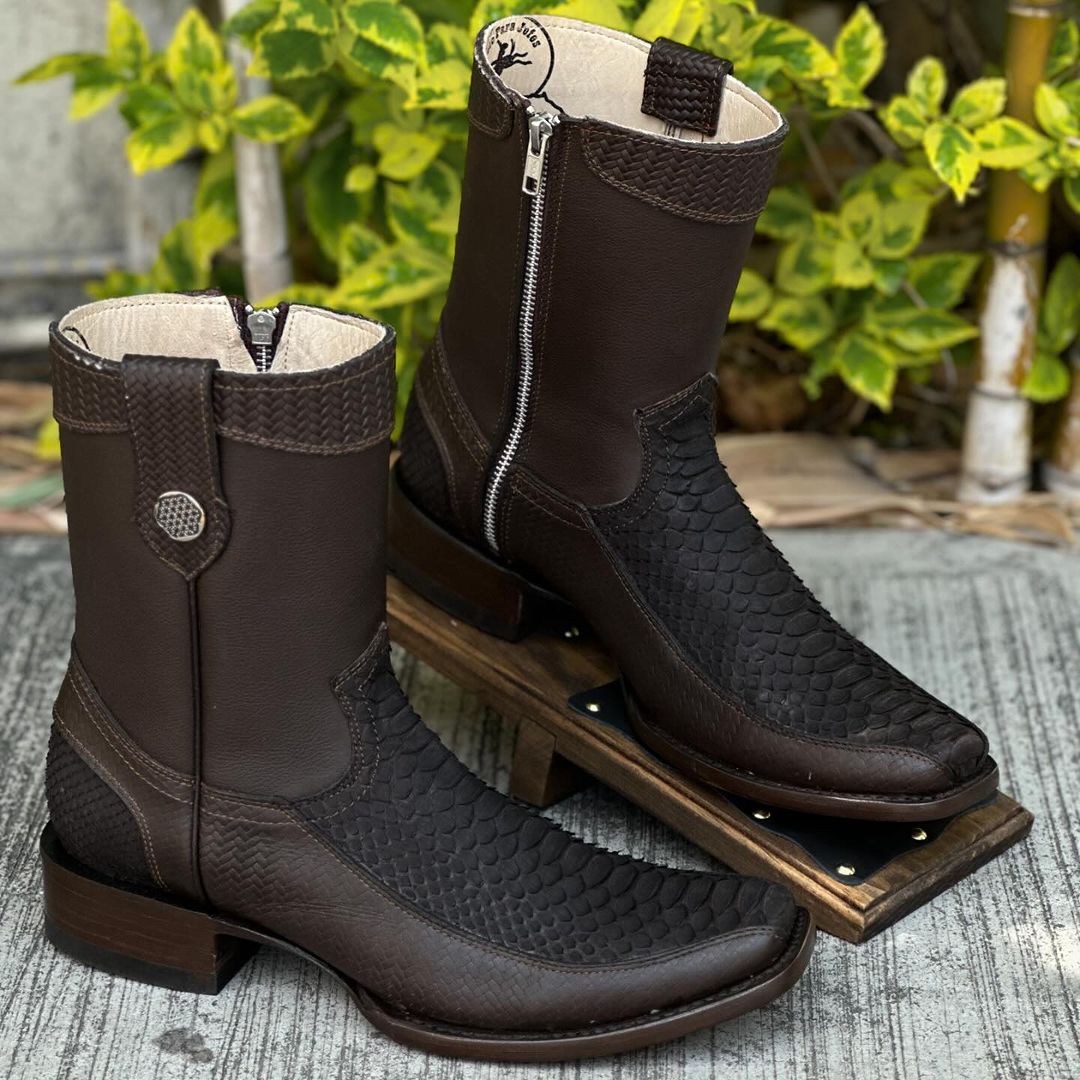 Vintage Handmade Python Cowboy Boots