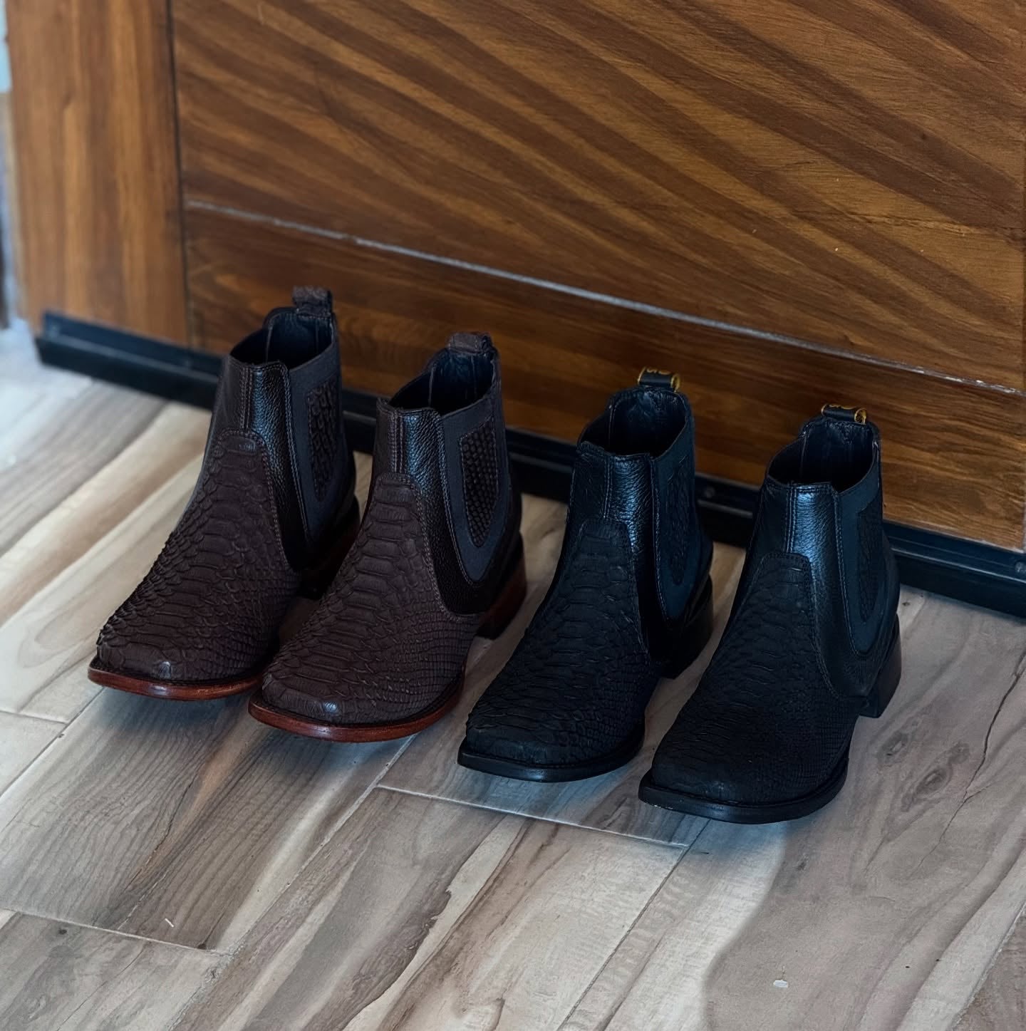 Python Skin Frank Boots