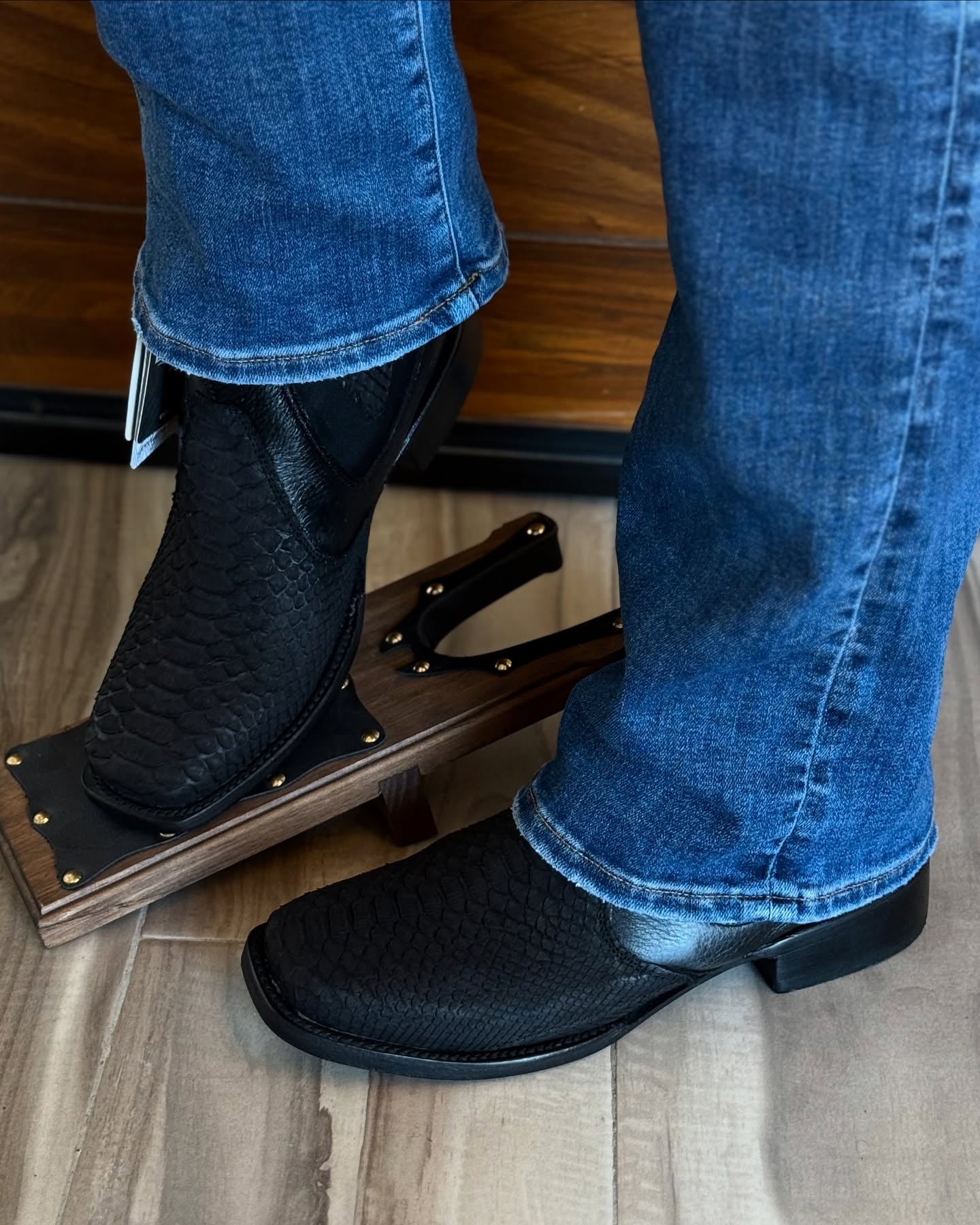 Python Skin Frank Boots