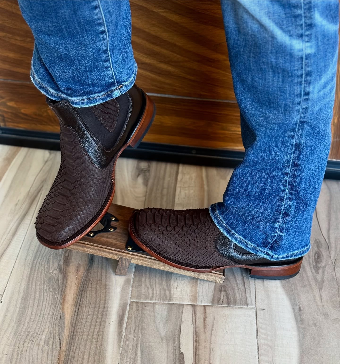 Python Skin Frank Boots