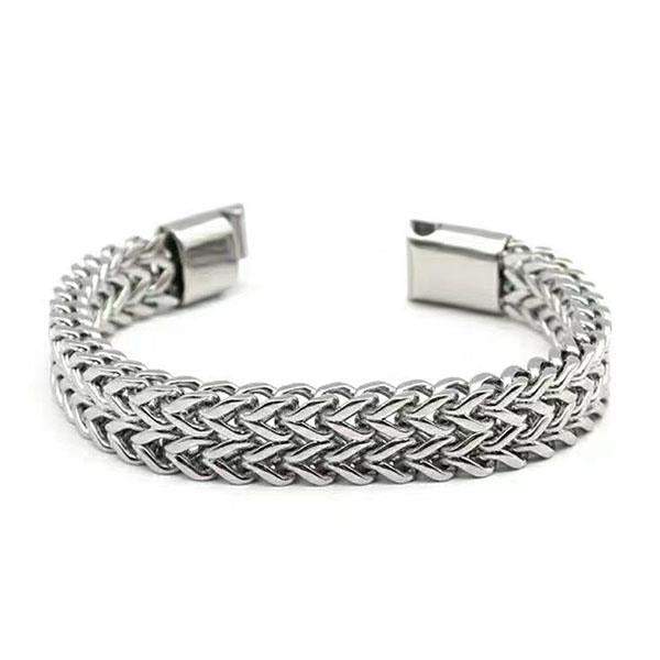 Men's Titanium Steel Double Row Bracelet