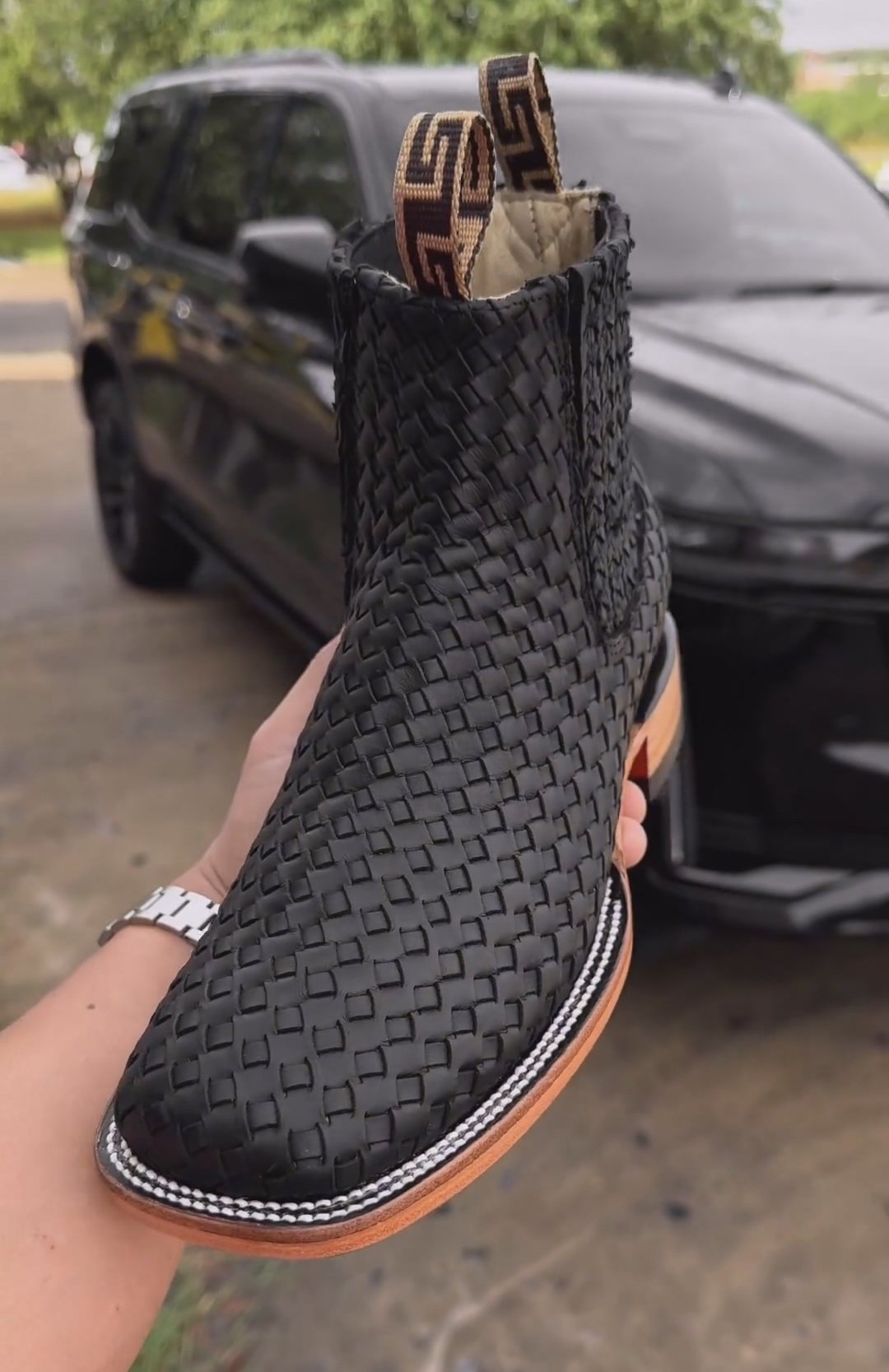 Hand Woven Cowhide Cowboy Boots(✔️Buy 2 Get Free Shipping)