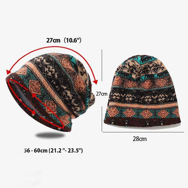 Ethnic Style Warm Windproof Earmuffs Beanie Hat