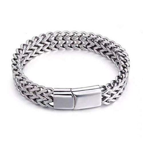 Men's Titanium Steel Double Row Bracelet