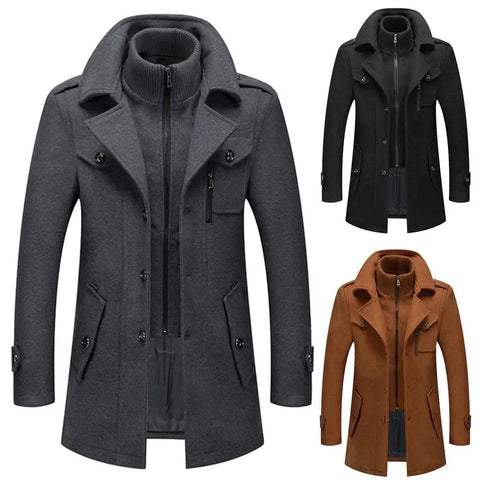 Men's Woolen Two-piece Jacket