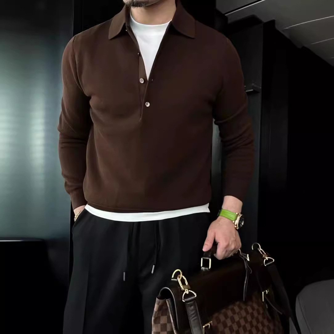 Long Sleeve Lapel Sweater