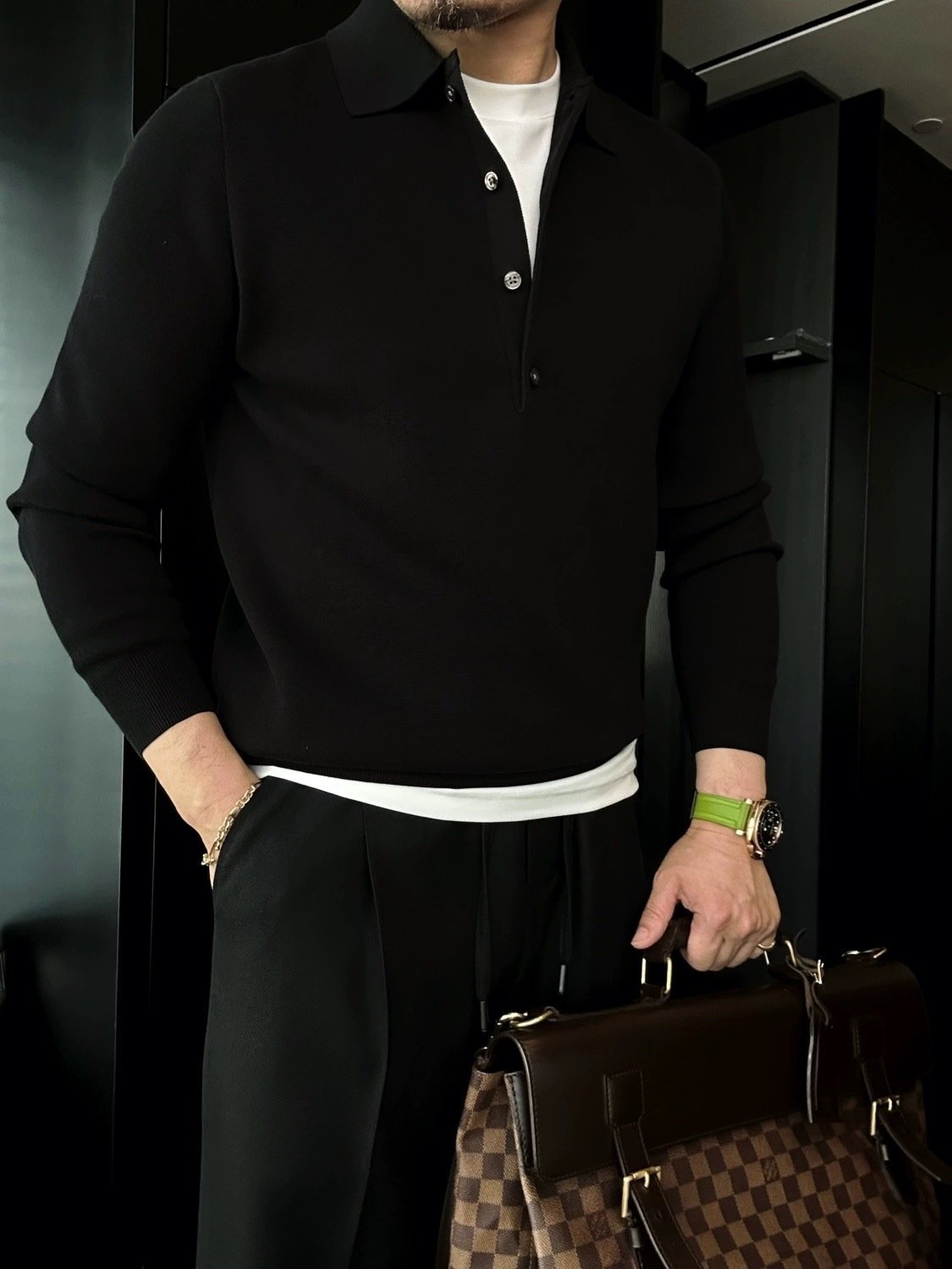 Long Sleeve Lapel Sweater