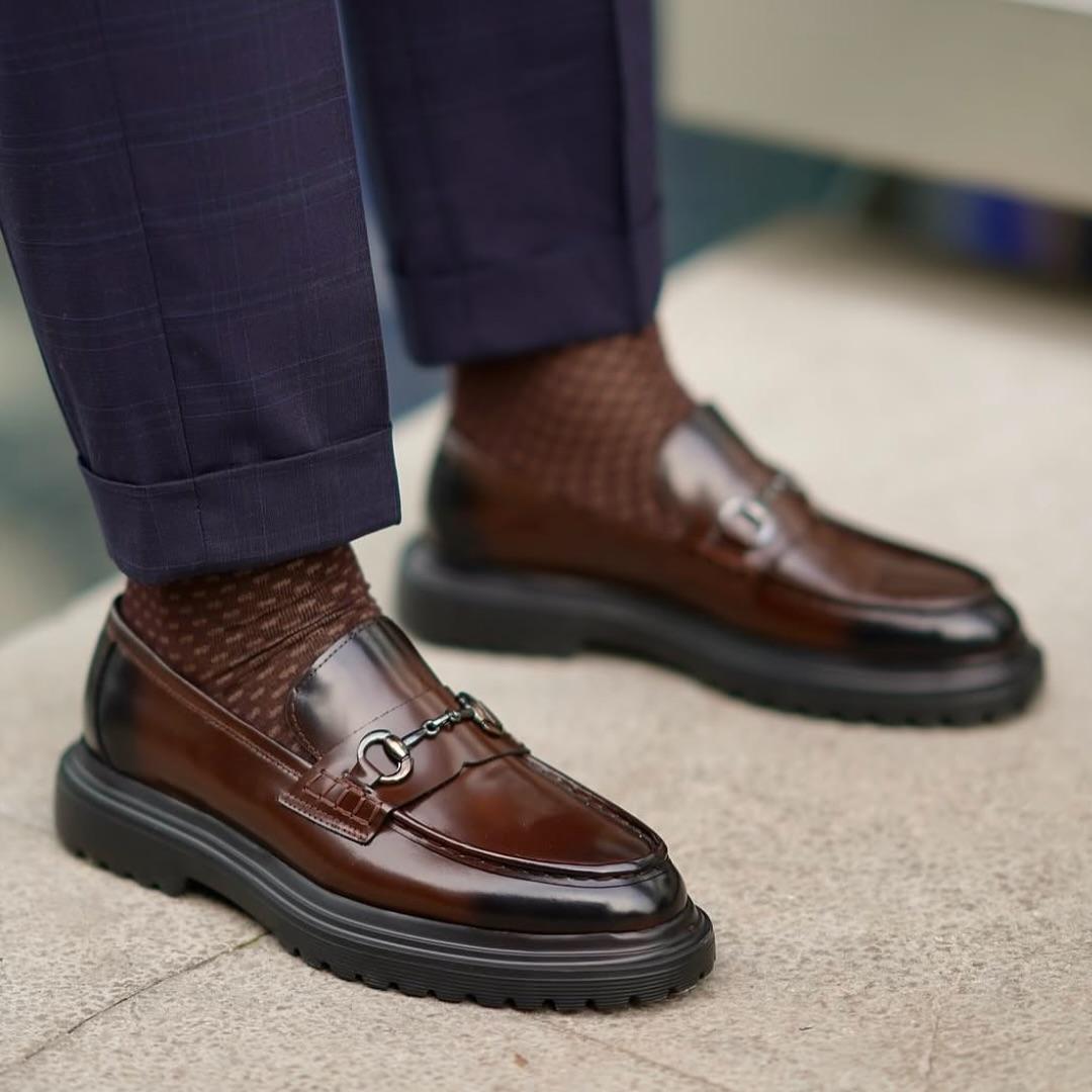 Men's Handmade Thick-soled Loafers