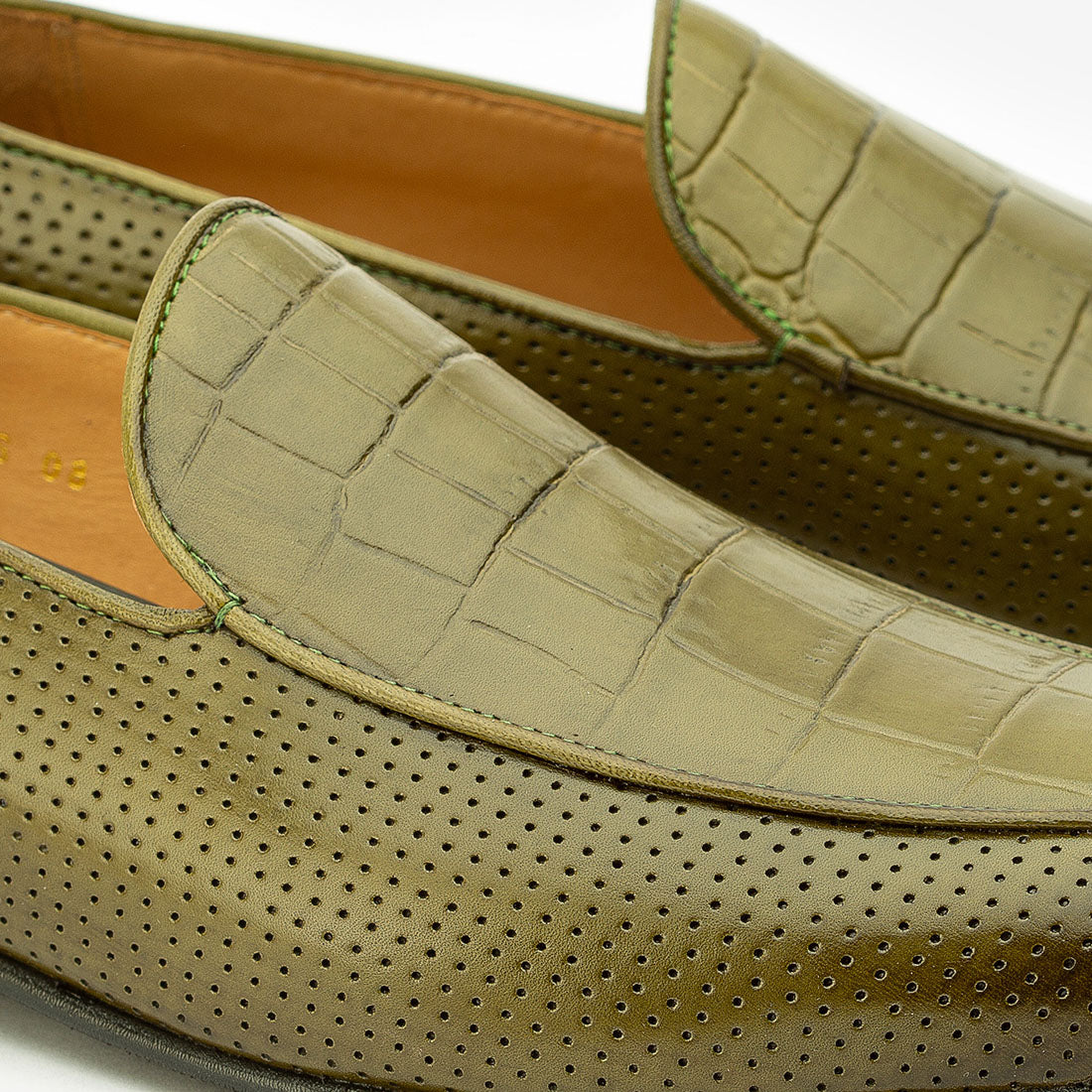 💥Last Day💥Perforated Loafers With Croco Detail