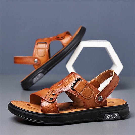 Men's Premium Crocodile Embossed Sandals