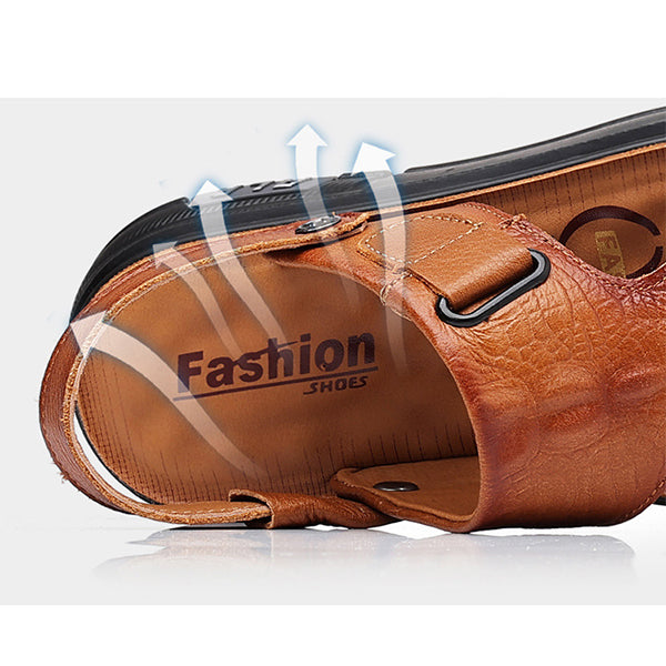 Men's Premium Crocodile Embossed Sandals