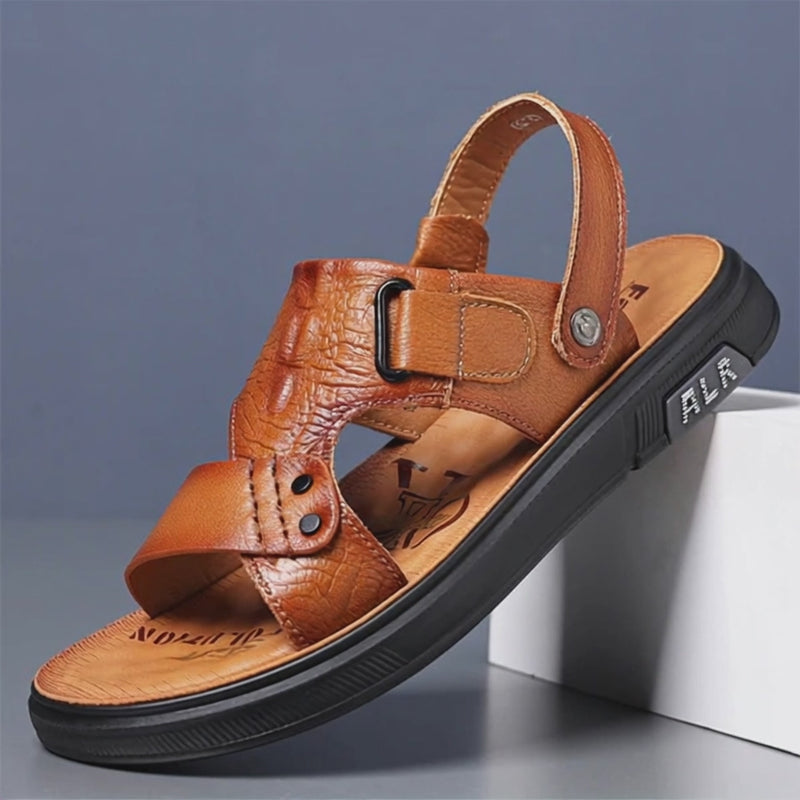 Men's Premium Crocodile Embossed Sandals