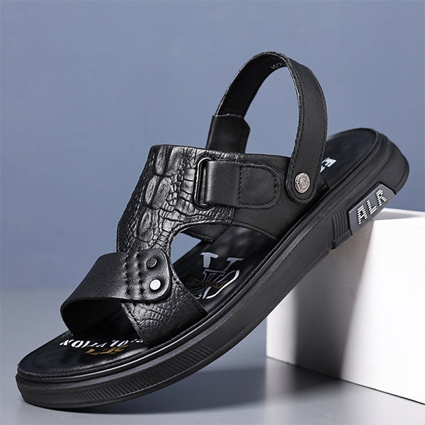Men's Premium Crocodile Embossed Sandals