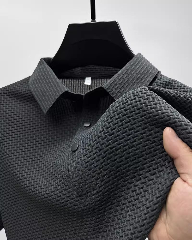 Business Solid Color Ice Silk Polo Shirt