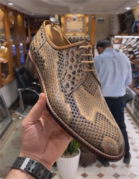 (⏰Last Day Promotion $7 OFF)-Python Runt Scaled Men's Shoes