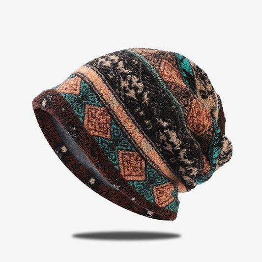 Ethnic Style Warm Windproof Earmuffs Beanie Hat