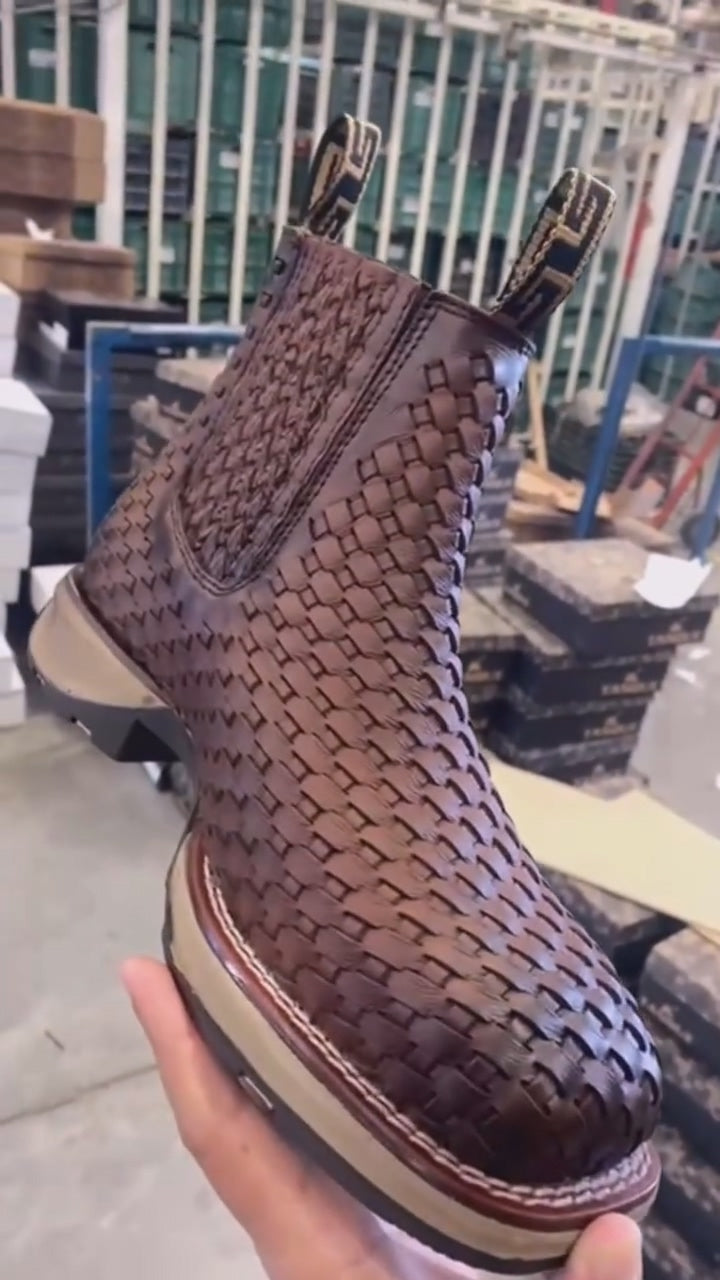 Western Basketweave Cowboy Boots